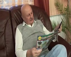 Hot blonde German cougar fucked in the living room