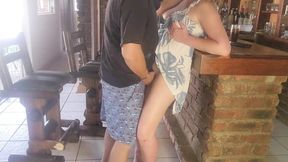 Quick Fuck in the Bar Makes Her Legs Shake