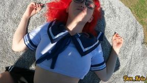 Cutie In School Uniform And Glasses Loves Good Anal Sex In Public