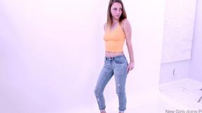 ”Super charming blonde banged in tight muff at audition”