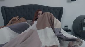 I Couldn't Oppose Stepmom's Seduction in Stormy Bed Share - Creampie Chaos!