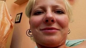 Small titted German blonde gets smashed by an old dude