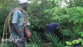 Lucky Farmer Caught This Two Fuck in His Farm and Decided to Fuck the Black Girl Too for Compensation